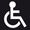 Pictogramme - accès possible pour personnes en fauteuil roulant